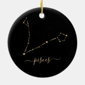 Pisces Constellation Ceramic Ornament (Achterkant)