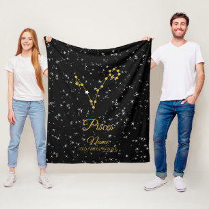 Pisces Constellation Fleece Deken