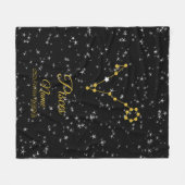 Pisces Constellation Fleece Deken (Voorkant (Horizontaal))