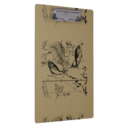 Pisces Constellation Hevelius circa 1690 Klembord (Rechts)