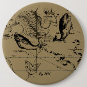 Pisces Constellation Hevelius circa 1690 Ronde Button 6,0 Cm (Voorkant)