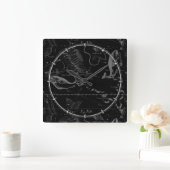 Pisces Constellation Map Hevelius 1690 Engraving Vierkante Klok (Huis)