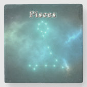 Pisces constellation stenen onderzetter (Voorkant)