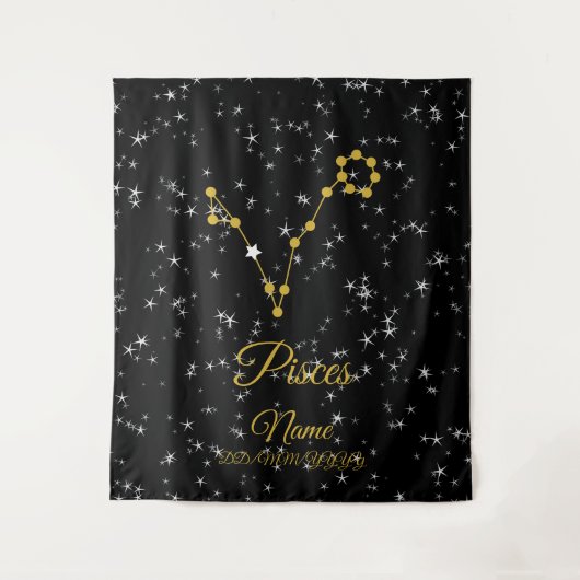 Pisces Constellation Wandkleed (Voorkant)
