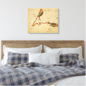 Pisces de vis - teken van het Afbeelding van de d Canvas Afdruk (Insitu (Slaapkamer))