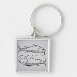 Pisces (de Vissen) een illustratie uit de 'dichter Sleutelhanger