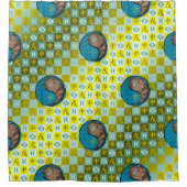 Pisces & Earth Monkey Douchegordijn (Voorkant)