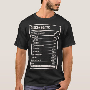 Pisces Facts Apparel voor mannen en vrouwen Funny T-shirt
