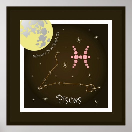 Pisces February 19 to March 20 Poster (Devant)