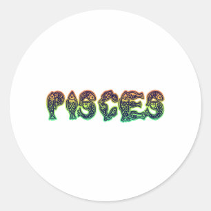 Pisces Fish Ronde Sticker