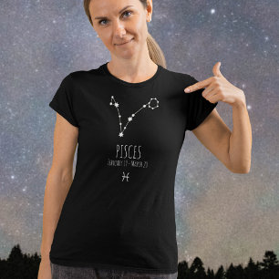 Pisces   Gepersonaliseerde zodiac-constellatie T-S T-shirt