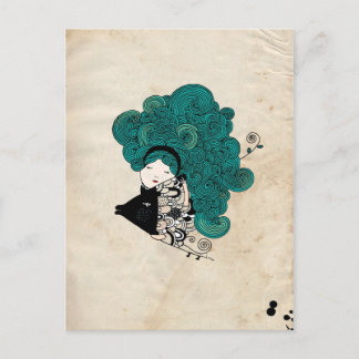 Pisces Girl Zodiac Sign Briefkaart