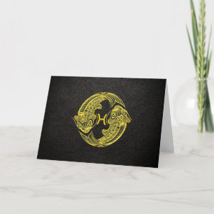Pisces Gold op leder Kaart