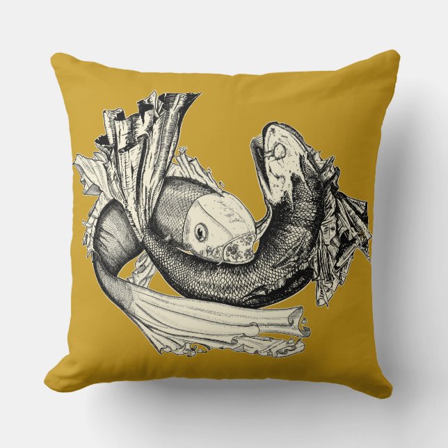 Pisces Goldenrod Coussin (Recto)