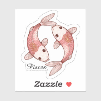 Pisces Hemel Zodiac Sticker - Tweeling Vis Kunst