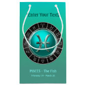 Pisces - het Horoscoopsymbool van de vis Klein Cadeauzakje (Achterkant)