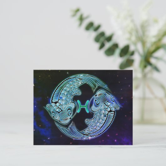 pisces het viszodiale briefkaart (Staand voorkant)
