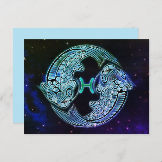 pisces het viszodiale briefkaart (Voorkant / Achterkant)