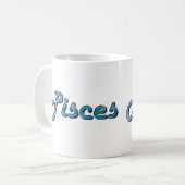 Pisces in Aquamarine Koffiemok (Voorkant links)