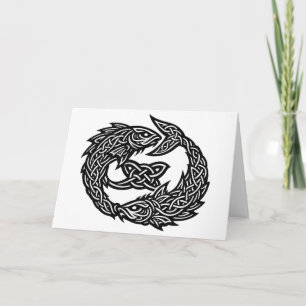 Pisces Keltisch Tweestroom‑Symbool BurnsInHell I Kaart