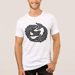 Pisces Keltisch Tweestroom‑Symbool   BurnsInHell I Tri-Blend Shirt