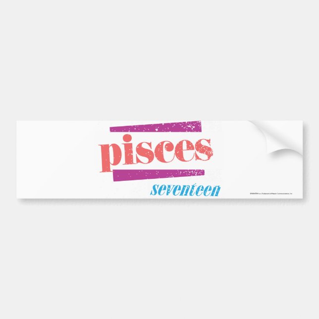 Pisces LtRoze Bumpersticker (Voorkant)