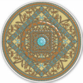 Pisces Mandala Contour Sticker (Voorkant)