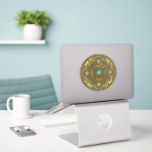 Pisces Mandala Contour Sticker (Laptop op bureau)