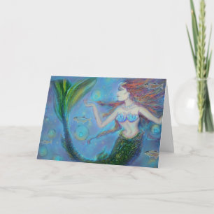 Pisces Mermaid Carte de voeux Anniversaire
