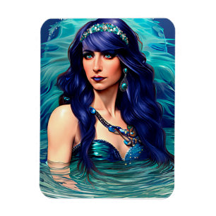 Pisces Mermaid Queen Original Fantasy art Magneet