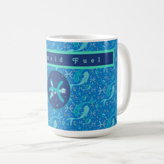 Pisces Modern Personalized Coffee Mug (Devant droit)