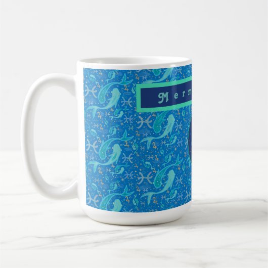 Pisces Modern Personalized Coffee Mug (Gauche)