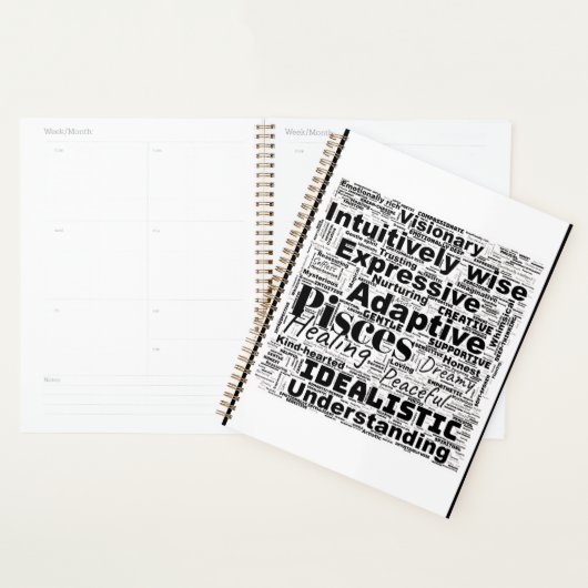 Pisces Mot Cloud Inspiration Zodiaque (Devant avec enveloppe)