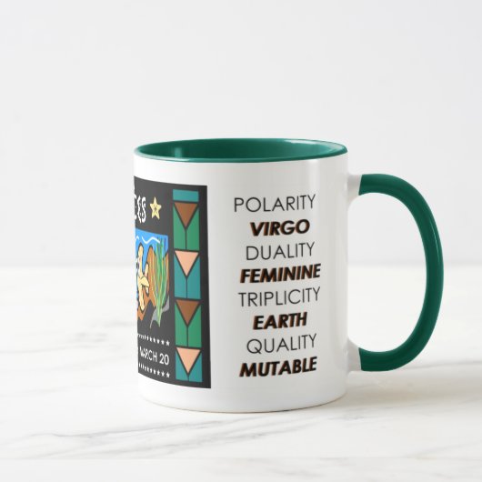 PISCES MUG DE PROFIL ASTROLOGIQUE (Droite)