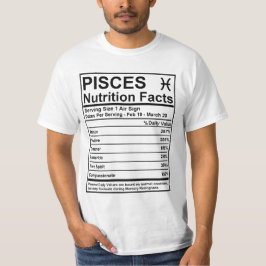 Pisces Nutrition Facts - #SaveTheWorldTribe T-shirt