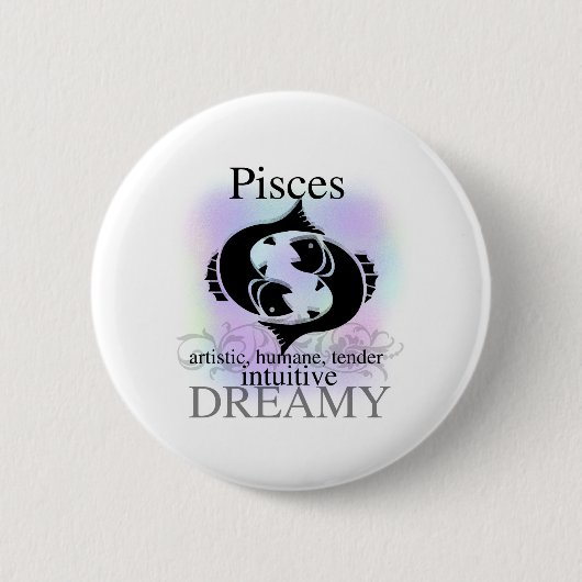 Pisces over jou ronde button 5,7 cm (Voorkant)