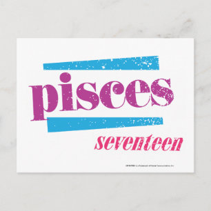 Pisces Paars Briefkaart