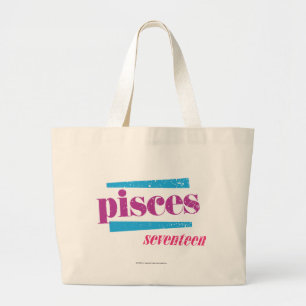Pisces Paars Grote Tote Bag