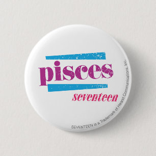 Pisces Paars Ronde Button 5,7 Cm
