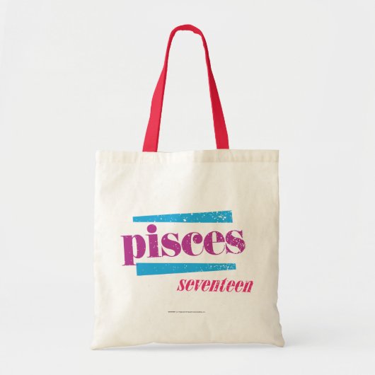 Pisces Paars Tote Bag (Voorkant)
