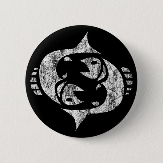 pisces ronde button 5,7 cm (Voorkant)