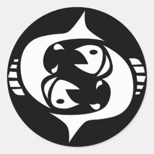 pisces ronde sticker