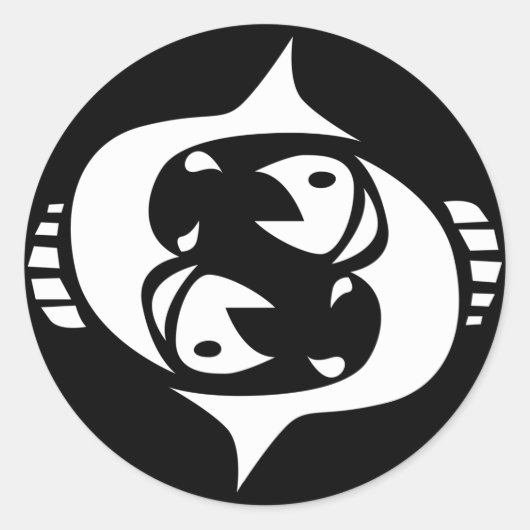 pisces ronde sticker (Voorkant)