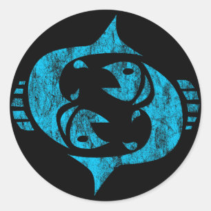 pisces ronde sticker