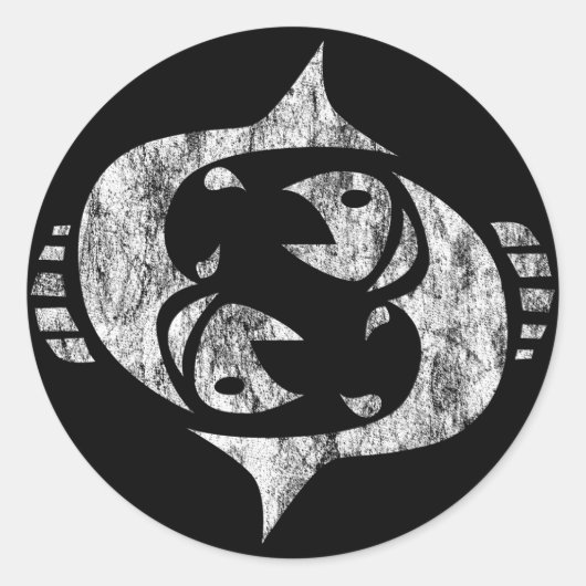 pisces ronde sticker (Voorkant)