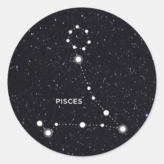 Pisces Ronde Sticker (Voorkant)