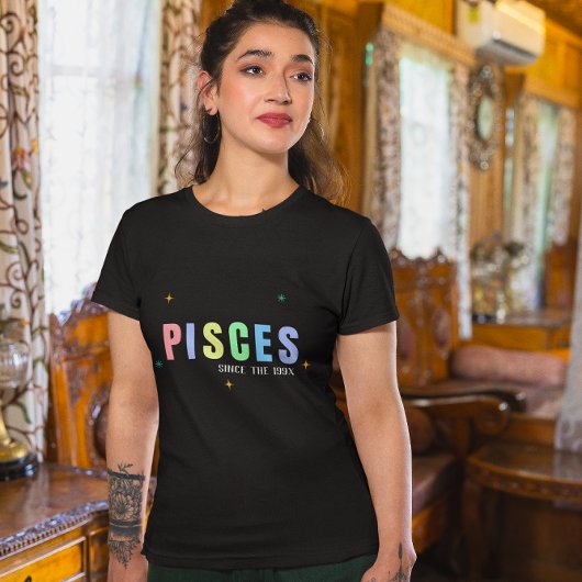Pisces Sign Custom Birthday T-Shirt