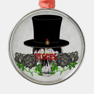 Pisces Skull Metalen Ornament
