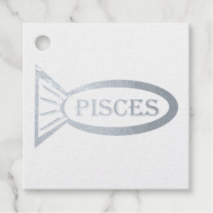 Pisces Star Sign Fish Bedankjes Labels