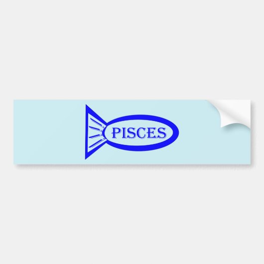 Pisces Star Sign Fish Car Sticker (Voorkant)